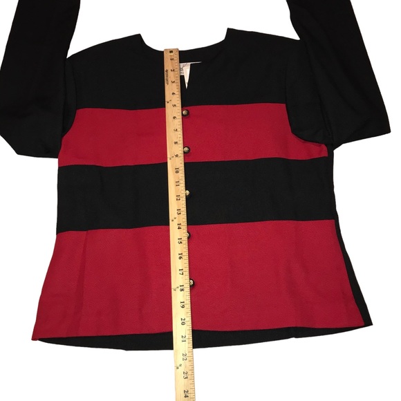 Kathie Lee Red Black Lightweight Pantsuit - Women’s Size 12 - NEW - Picture 3 of 14